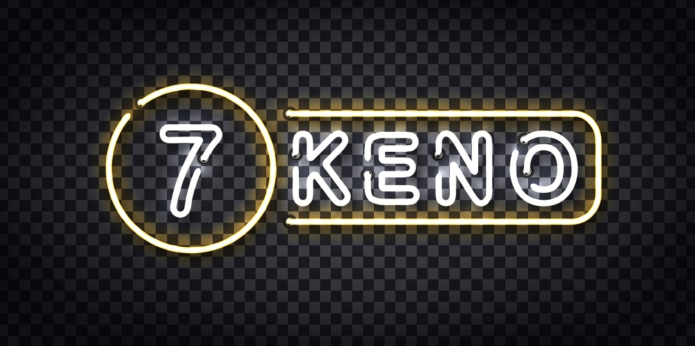 Neon sign labeling 7 Keno